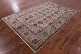 Peshawar Hand Knotted Wool Rug - 5' 7" X 8' 1" - Golden Nile