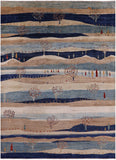 Tribal Persian Gabbeh Hand Knotted Wool Rug - 9' 9" X 13' 7" - Golden Nile