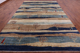 Tribal Persian Gabbeh Hand Knotted Wool Rug - 9' 9" X 13' 7" - Golden Nile