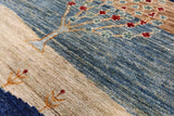 Tribal Persian Gabbeh Hand Knotted Wool Rug - 9' 9" X 13' 7" - Golden Nile