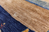 Tribal Persian Gabbeh Hand Knotted Wool Rug - 8' 1" X 9' 8" - Golden Nile