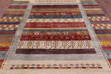 Tribal Persian Gabbeh Hand Knotted Wool Rug - 8' 3" X 9' 8" - Golden Nile