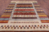 Tribal Persian Gabbeh Hand Knotted Wool Rug - 8' 3" X 9' 8" - Golden Nile