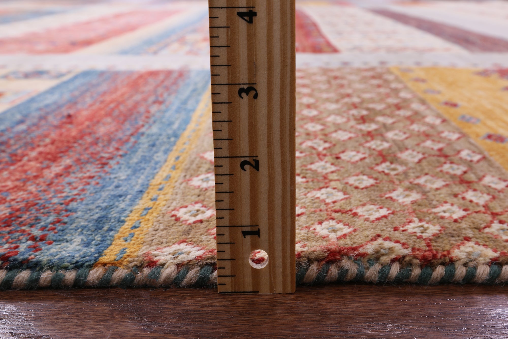 Tribal Persian Gabbeh Hand Knotted Wool Rug - 8' 3" X 9' 8" - Golden Nile