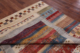 Tribal Persian Gabbeh Hand Knotted Wool Rug - 8' 3" X 9' 8" - Golden Nile
