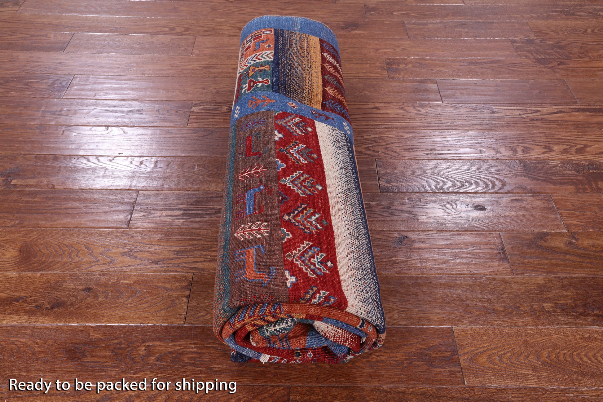 Tribal Persian Gabbeh Hand Knotted Wool Rug - 6' 7" X 9' 9" - Golden Nile