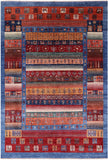 Tribal Persian Gabbeh Hand Knotted Wool Rug - 6' 7" X 9' 9" - Golden Nile