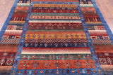 Tribal Persian Gabbeh Hand Knotted Wool Rug - 6' 7" X 9' 9" - Golden Nile