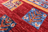 Tribal Persian Gabbeh Hand Knotted Wool Rug - 6' 7" X 9' 9" - Golden Nile
