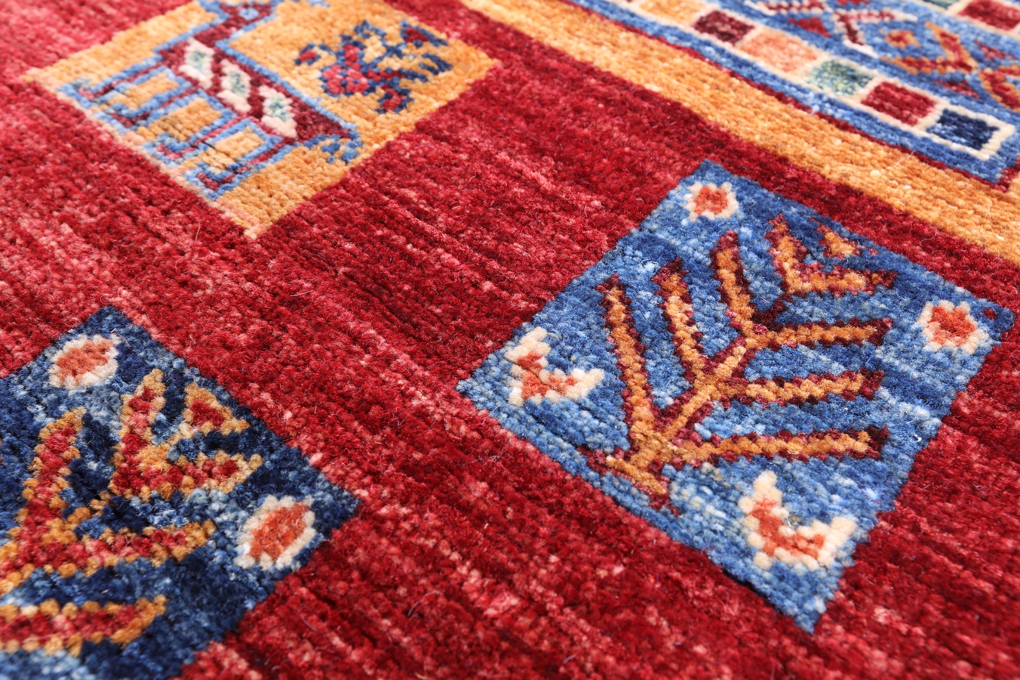 Tribal Persian Gabbeh Hand Knotted Wool Rug - 6' 7" X 9' 9" - Golden Nile