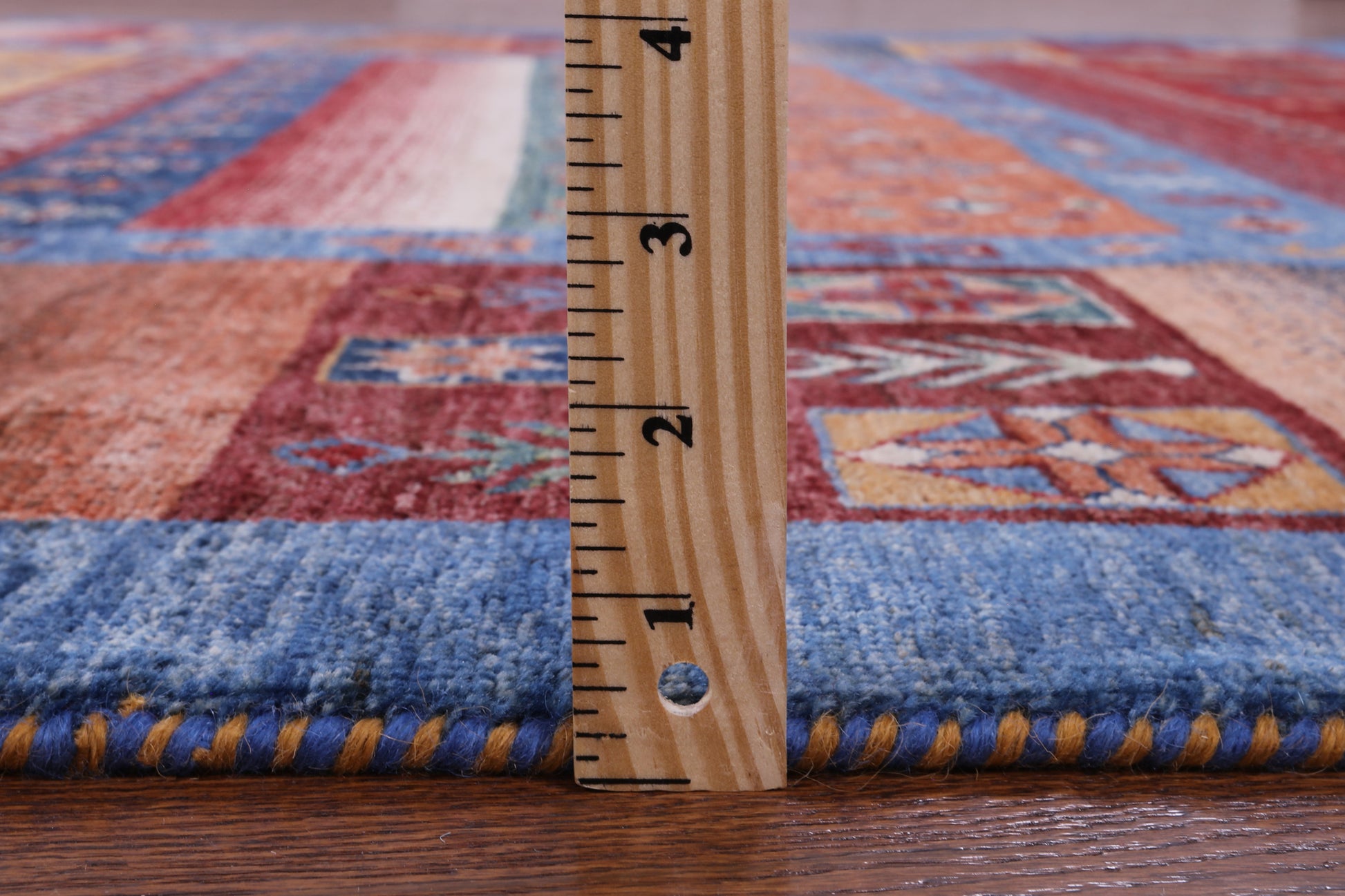 Tribal Persian Gabbeh Hand Knotted Wool Rug - 6' 7" X 9' 9" - Golden Nile