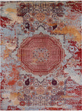 Abstract Modern Mamluk Hand Knotted Wool Rug - 8' 11" X 11' 9" - Golden Nile