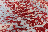 Abstract Modern Mamluk Hand Knotted Wool Rug - 8' 11" X 11' 9" - Golden Nile