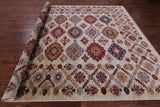 Super Kazak Hand Knotted Wool Rug - 9' 2" X 12' 3" - Golden Nile