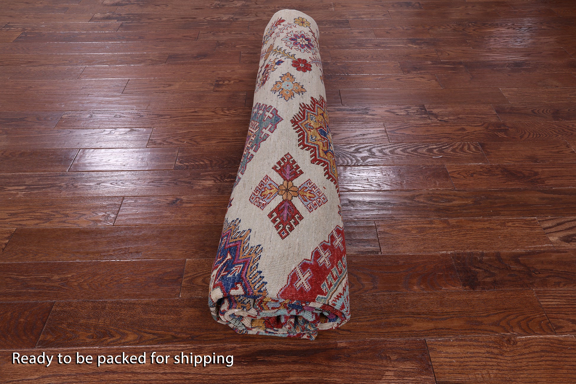 Super Kazak Hand Knotted Wool Rug - 9' 2" X 12' 3" - Golden Nile