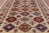 Super Kazak Hand Knotted Wool Rug - 9' 2" X 12' 3" - Golden Nile