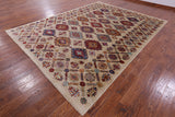 Super Kazak Hand Knotted Wool Rug - 9' 2" X 12' 3" - Golden Nile