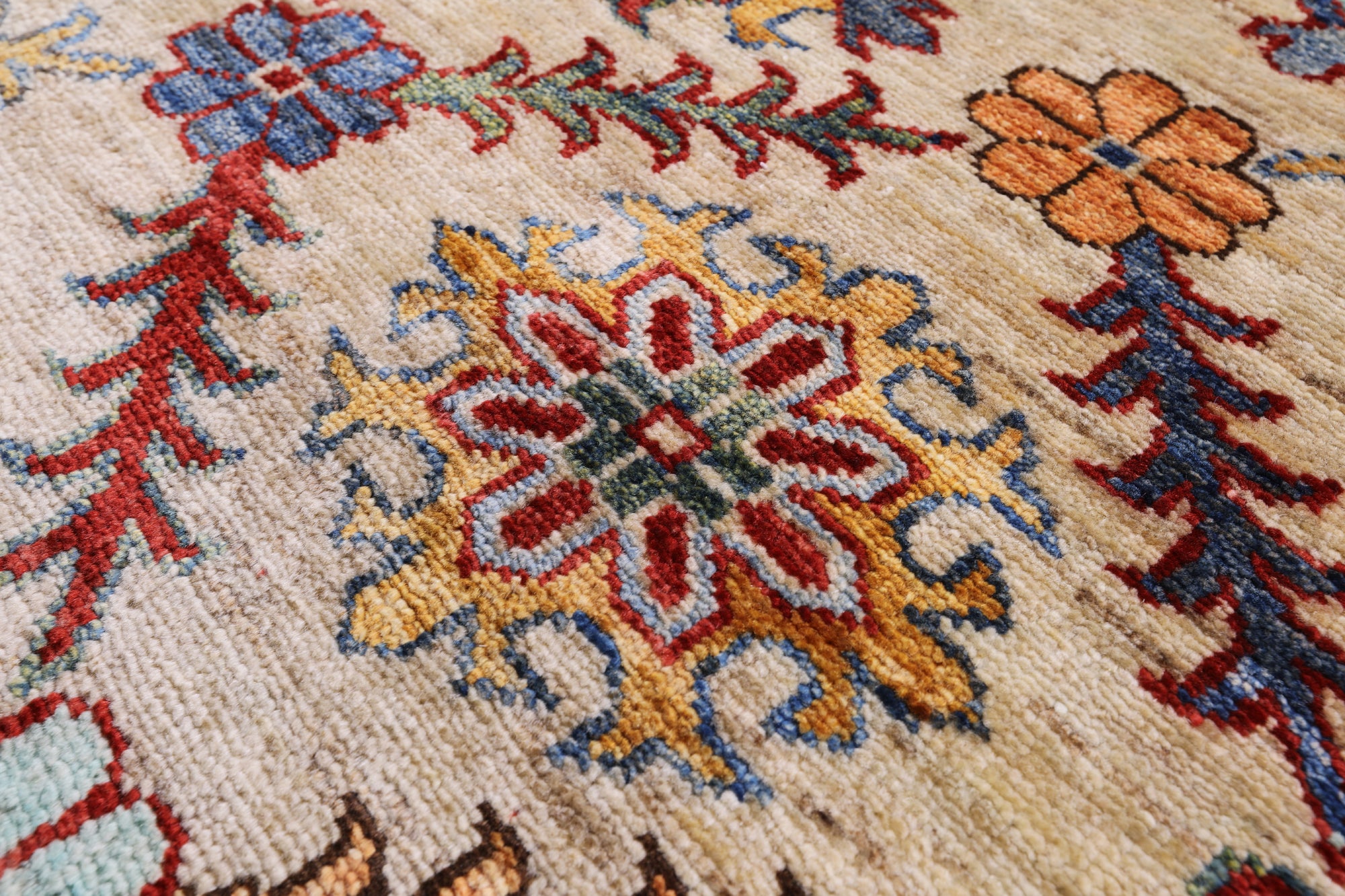 Super Kazak Hand Knotted Wool Rug - 9' 2" X 12' 3" - Golden Nile