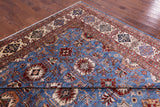 Blue Super Kazak Hand Knotted Wool Rug - 10' 0" X 13' 8" - Golden Nile