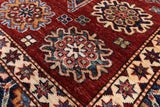 Red Super Kazak Hand Knotted Wool Rug - 8' 10" X 11' 5" - Golden Nile