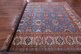 Blue Super Kazak Hand Knotted Wool Rug - 9' 11" X 13' 1" - Golden Nile