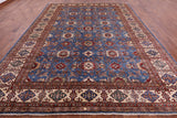 Blue Super Kazak Hand Knotted Wool Rug - 9' 11" X 13' 1" - Golden Nile