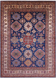 Blue Super Kazak Hand Knotted Wool Rug - 8' 8" X 12' 1" - Golden Nile
