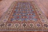 Blue Super Kazak Hand Knotted Wool Rug - 8' 11" X 12' 6" - Golden Nile