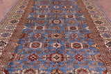Blue Super Kazak Hand Knotted Wool Rug - 8' 11" X 12' 6" - Golden Nile