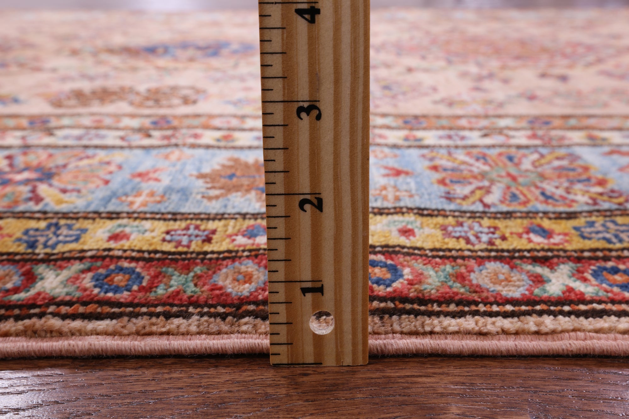 Super Kazak Hand Knotted Wool Rug - 4' 11" X 6' 8" - Golden Nile