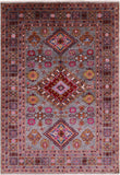 Super Kazak Hand Knotted Wool Rug - 4' 11" X 6' 11" - Golden Nile