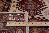 Ivory Super Kazak Hand Knotted Wool Rug - 6' 5" X 8' 11" - Golden Nile