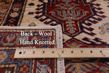 Ivory Super Kazak Hand Knotted Wool Rug - 6' 5" X 8' 11" - Golden Nile