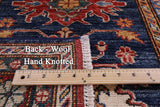 Blue Super Kazak Handmade Wool Runner Rug - 2' 8" X 9' 9" - Golden Nile