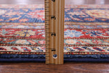 Blue Super Kazak Handmade Wool Runner Rug - 2' 8" X 9' 9" - Golden Nile