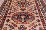 Super Kazak Hand Knotted Wool Runner Rug - 2' 7" X 9' 1" - Golden Nile