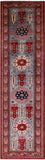 Blue Super Kazak Hand Knotted Wool Runner Rug - 2' 9" X 10' 1" - Golden Nile