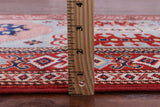 Blue Super Kazak Hand Knotted Wool Runner Rug - 2' 9" X 10' 1" - Golden Nile