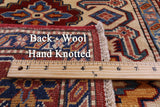 Ivory Super Kazak Hand Knotted Wool Runner Rug - 2' 9" X 9' 6" - Golden Nile