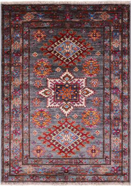 Super Kazak Hand Knotted Wool Rug - 2' 10" X 4' 0" - Golden Nile