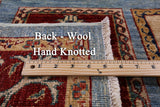 Blue Garden Design Persian Hand Knotted Wool Rug - 6' 6" X 9' 8" - Golden Nile