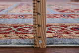 Blue Garden Design Persian Hand Knotted Wool Rug - 6' 6" X 9' 8" - Golden Nile
