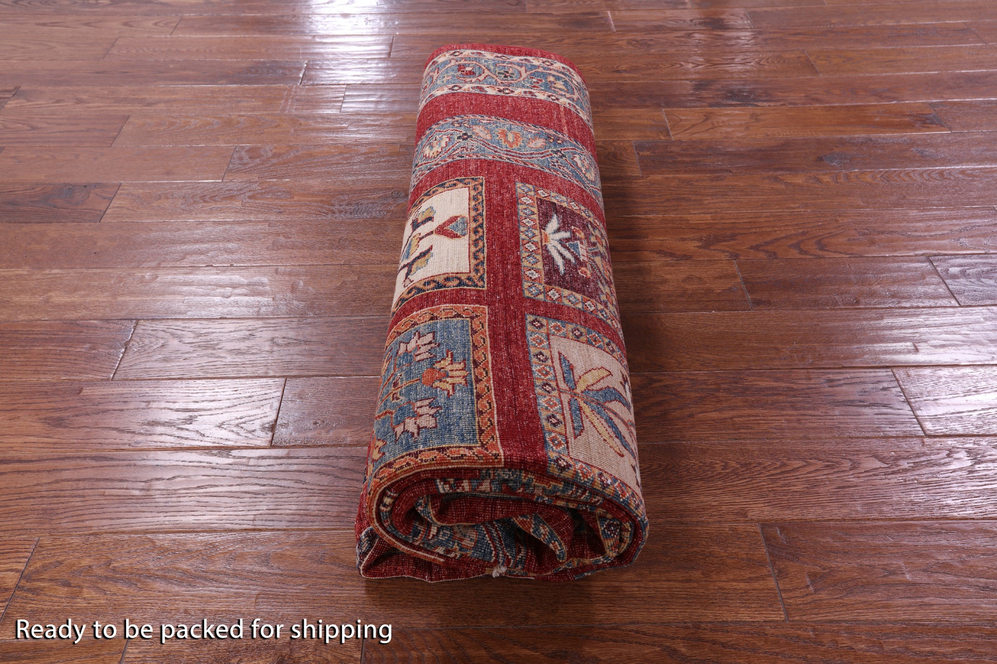 Red Garden Design Persian Handmade Wool Rug - 6' 6" X 9' 4" - Golden Nile