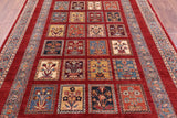 Red Garden Design Persian Handmade Wool Rug - 6' 6" X 9' 4" - Golden Nile
