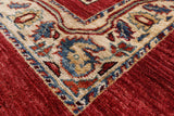 Red Garden Design Persian Hand Knotted Wool Rug - 4' 9" X 6' 7" - Golden Nile