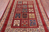 Red Garden Design Persian Handmade Wool Rug - 5' 6" X 8' 2" - Golden Nile