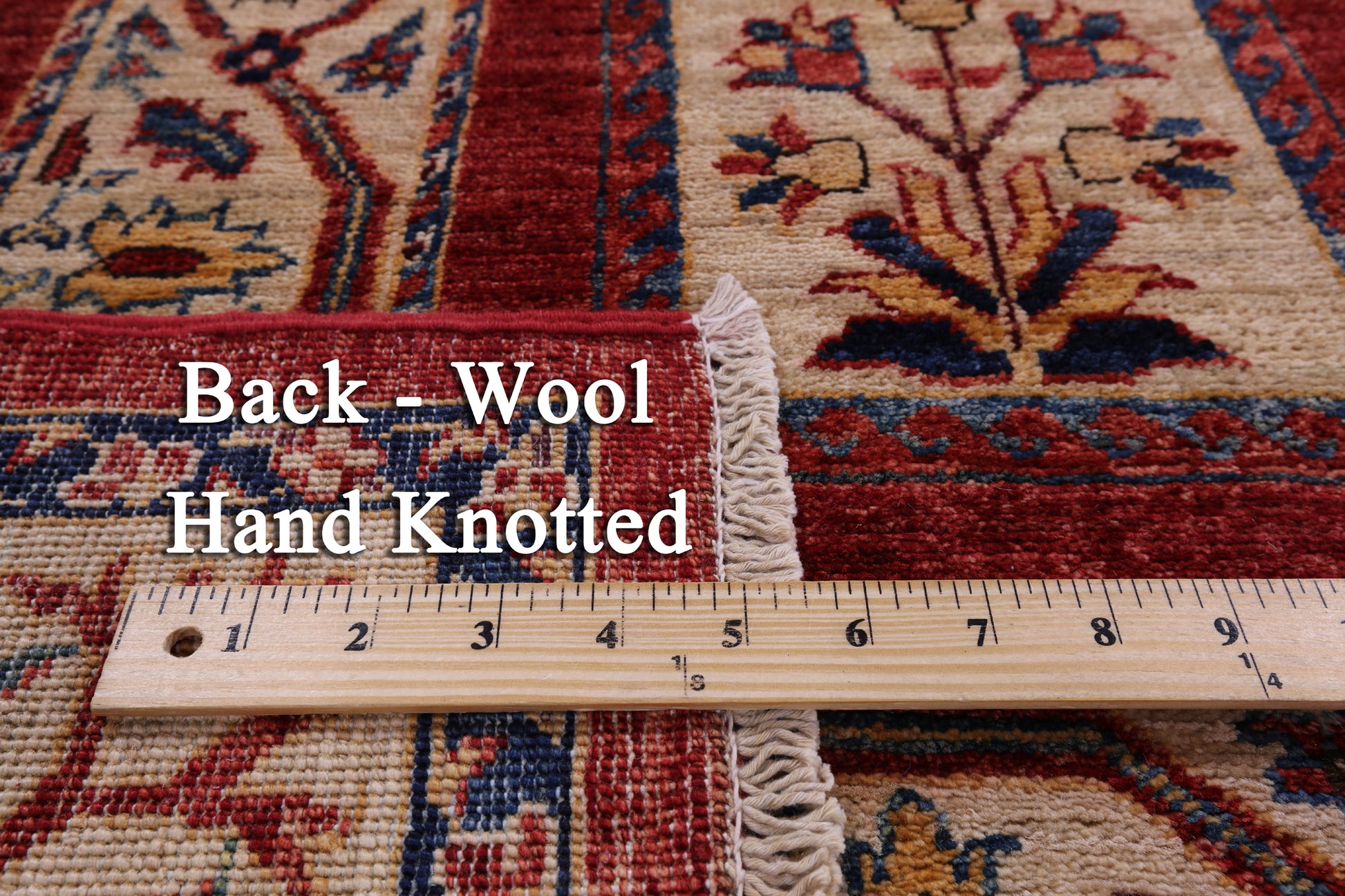 Red Garden Design Persian Handmade Wool Rug - 5' 6" X 8' 2" - Golden Nile