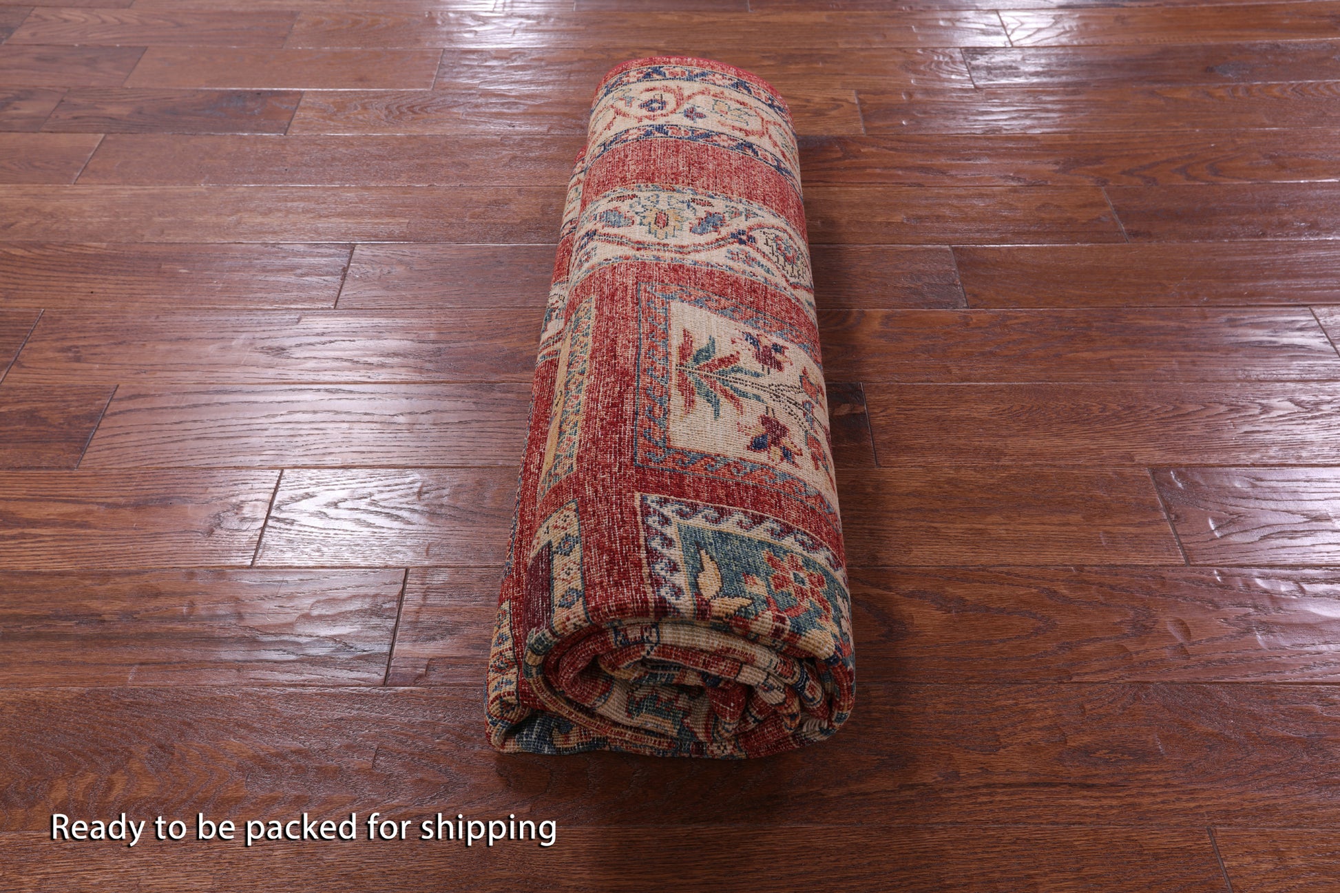 Red Garden Design Persian Handmade Wool Rug - 5' 6" X 8' 2" - Golden Nile