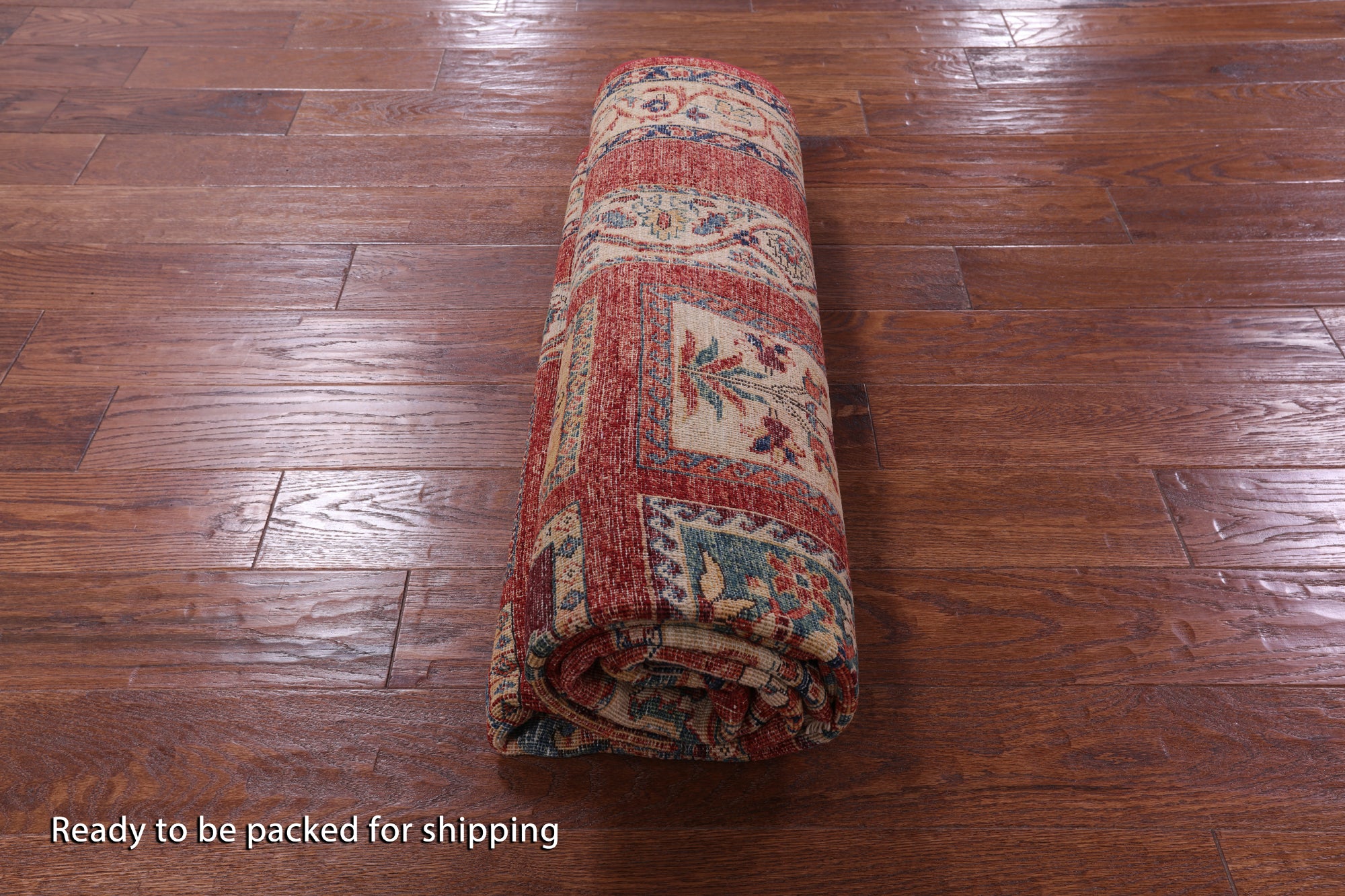 Red Garden Design Persian Handmade Wool Rug - 5' 6" X 8' 2" - Golden Nile
