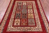 Red Garden Design Persian Hand Knotted Wool Rug - 4' 10" X 7' 2" - Golden Nile